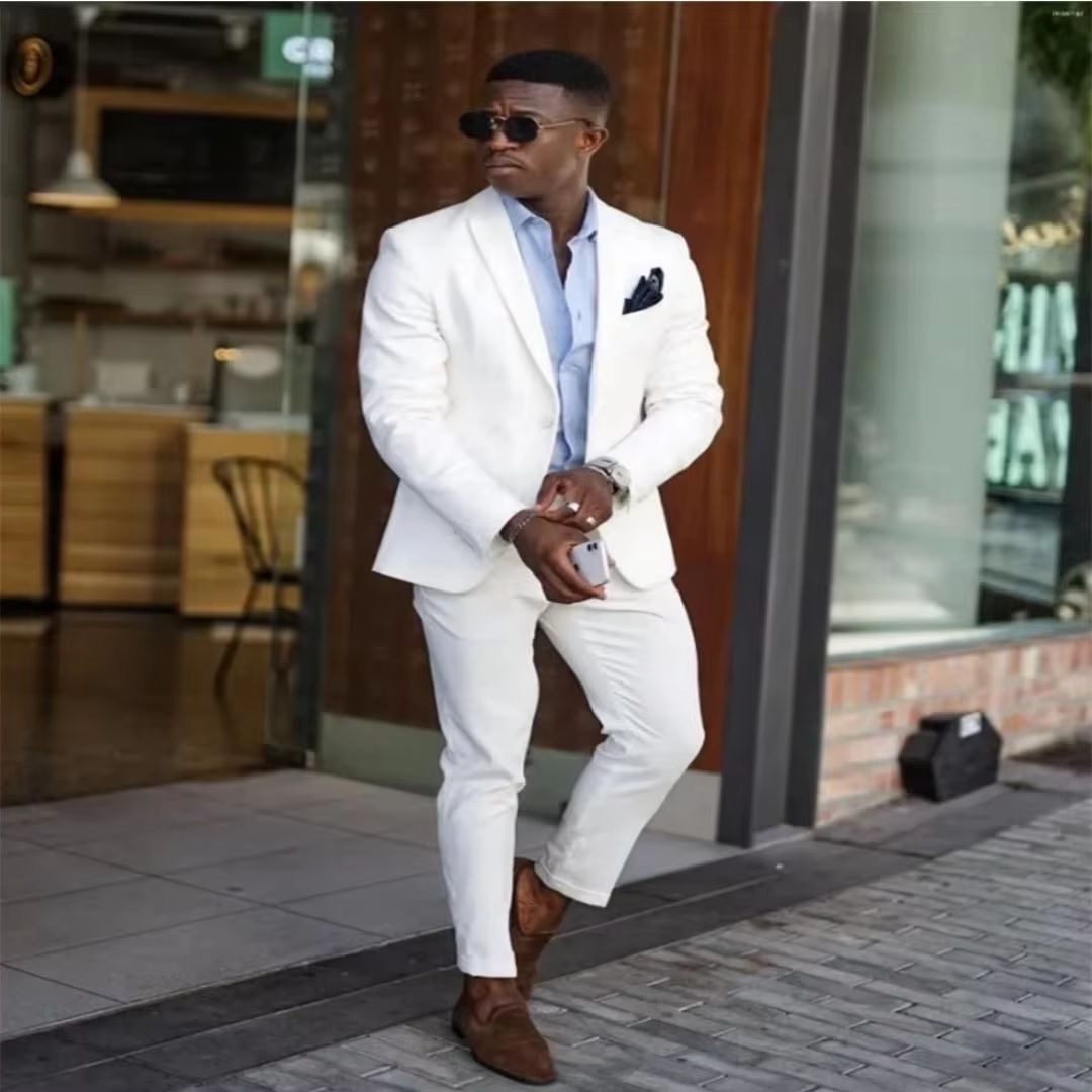 Men'S Formal Wear Not Suit - Men's White Formal Suits Classic Fit