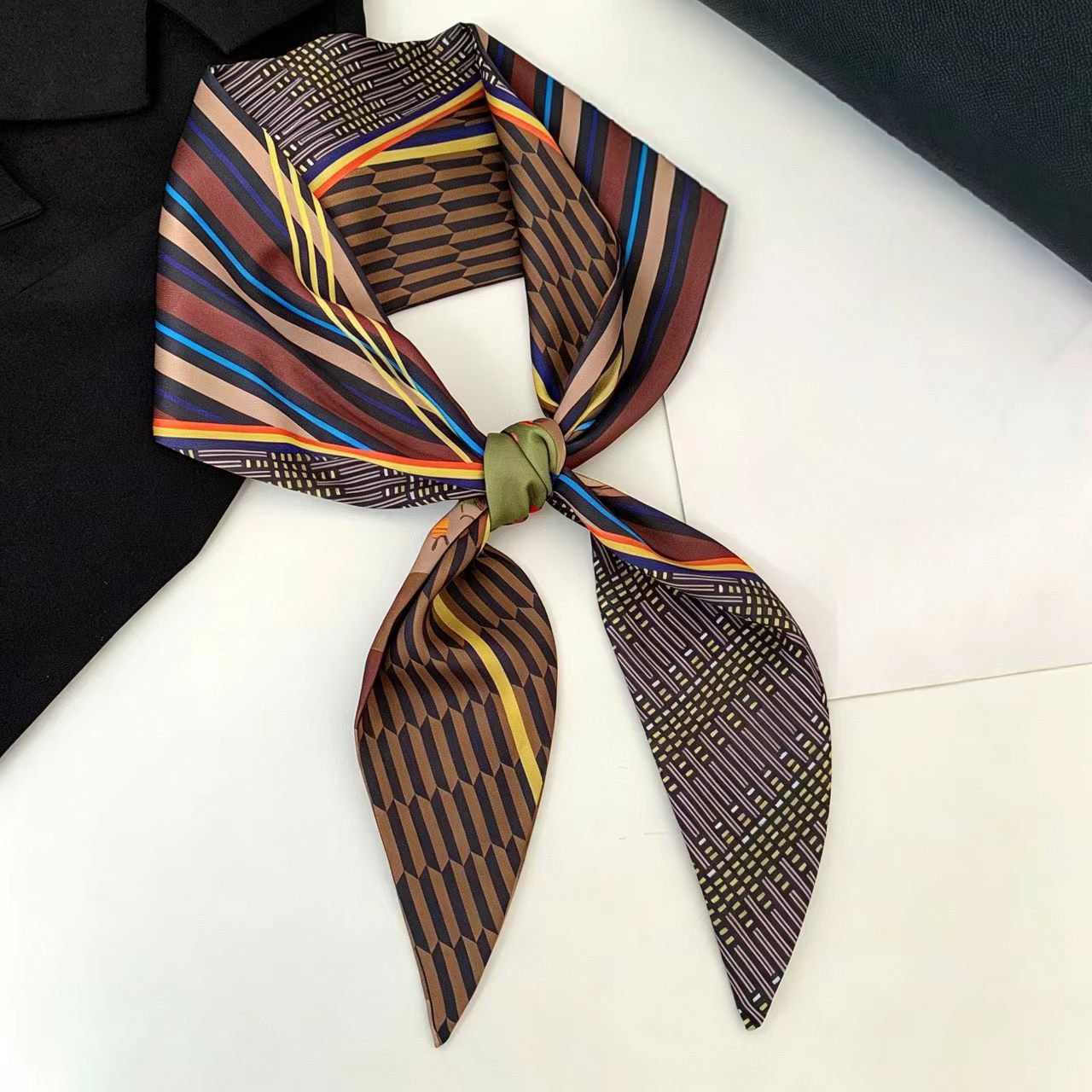 Luxury Print Long Hair Ribbon  - огляд і ціна Silk Tie Woven