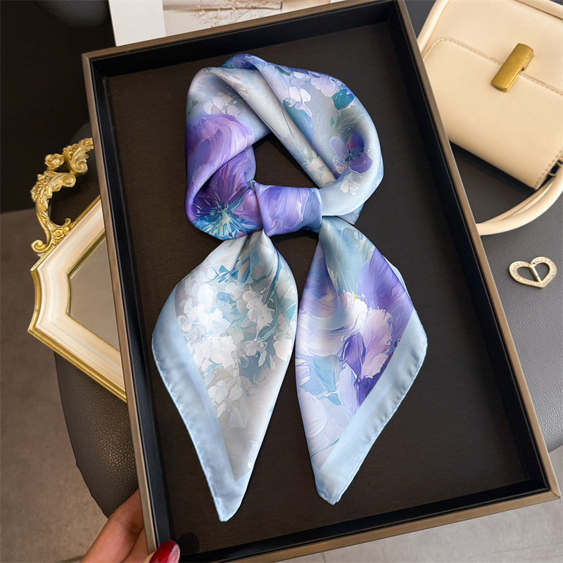 2026 New Floral Print Silk Squ - огляд і ціна Silk Tie Woven