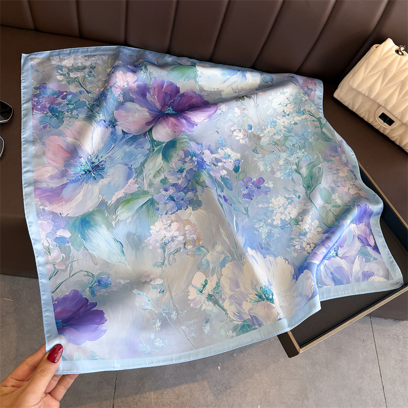 2026 New Floral Print Silk Squ - огляд і ціна Silk Tie Woven