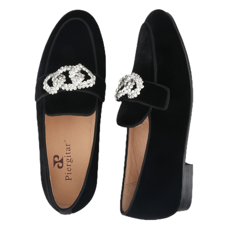 Piergitar 2025 Black Velvet Me - огляд і ціна Men'S Formal Wear Slippers