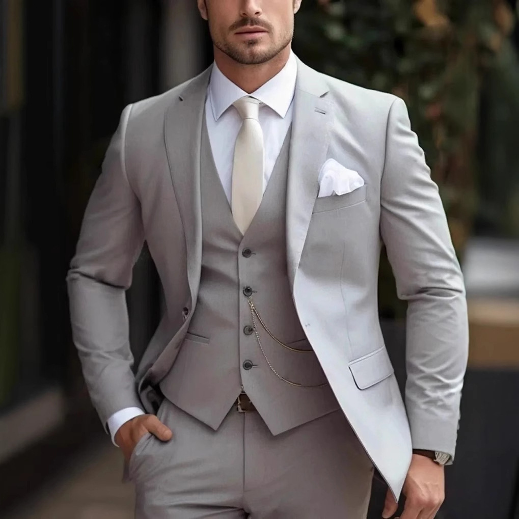 3 Pieces Pink Formal Men Suits - огляд і ціна Men Formal Wear Pink