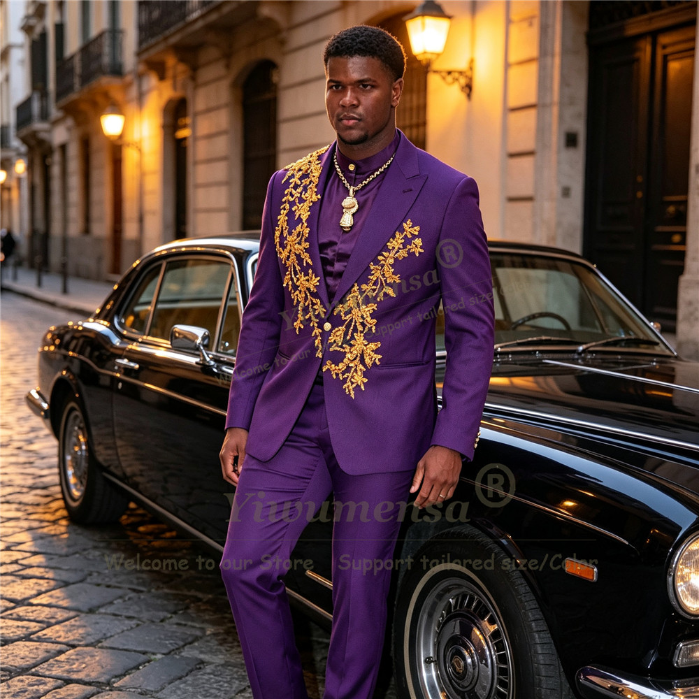 Unique Design Purple Suits Men - огляд і ціна Unique Men'S Formal Wear