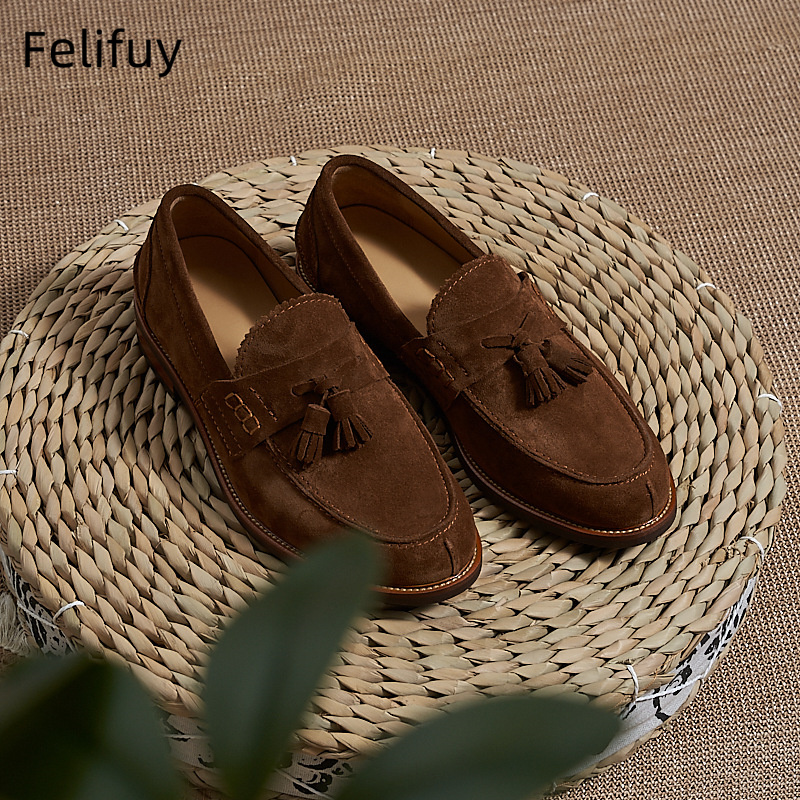 New Brown Men Flat Loafers Cow - огляд і ціна Men'S Formal Wear