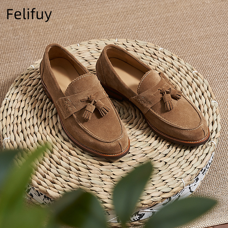 New Brown Men Flat Loafers Cow - огляд і ціна Men'S Formal Wear