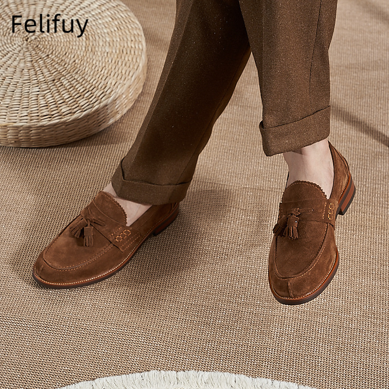 New Brown Men Flat Loafers Cow - огляд і ціна Men'S Formal Wear