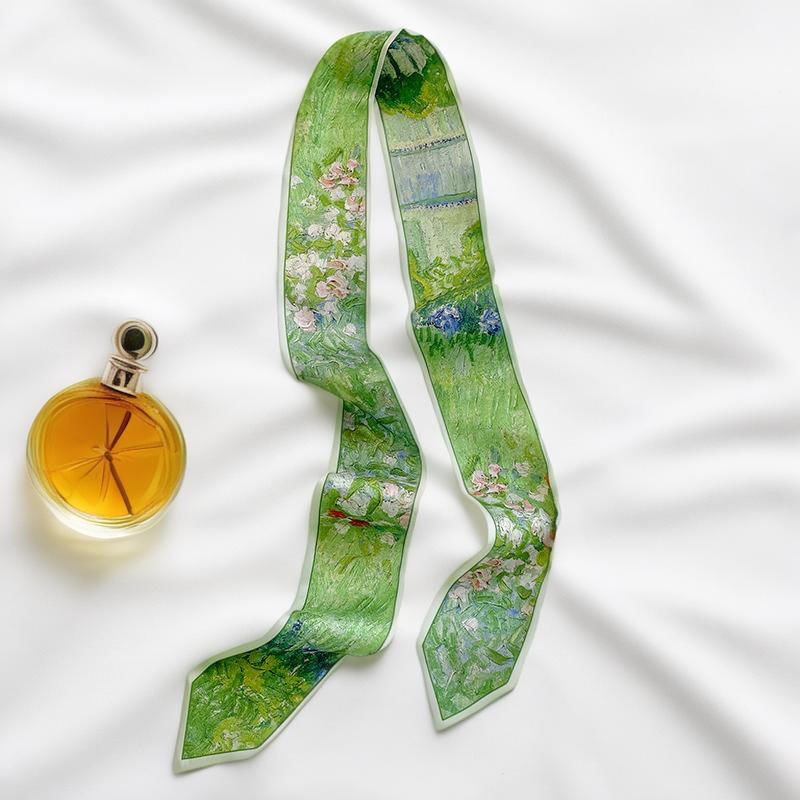 Prints Long Hairband Skinny Ne - огляд і ціна Silk Tie Woven