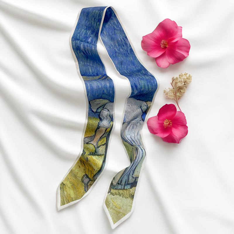 Prints Long Hairband Skinny Ne - огляд і ціна Silk Tie Woven