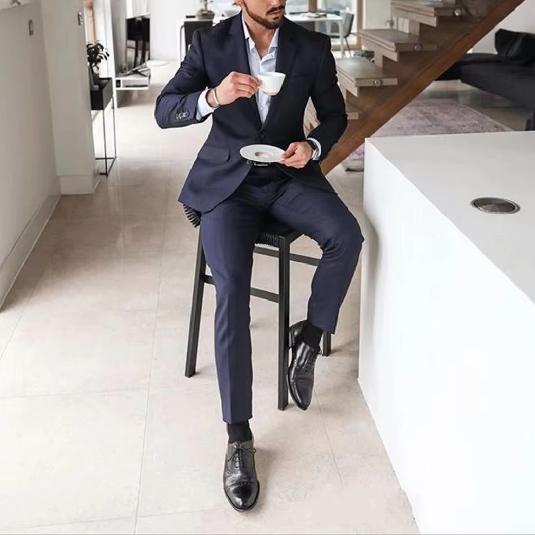 Navy Blue 2-Piece Men's Tuxedo - огляд і ціна Men'S Formal Wear Not Suit