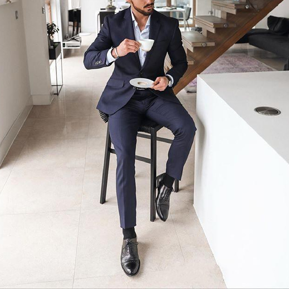 Navy Blue 2-Piece Men's Tuxedo - огляд і ціна Men'S Formal Wear Not Suit