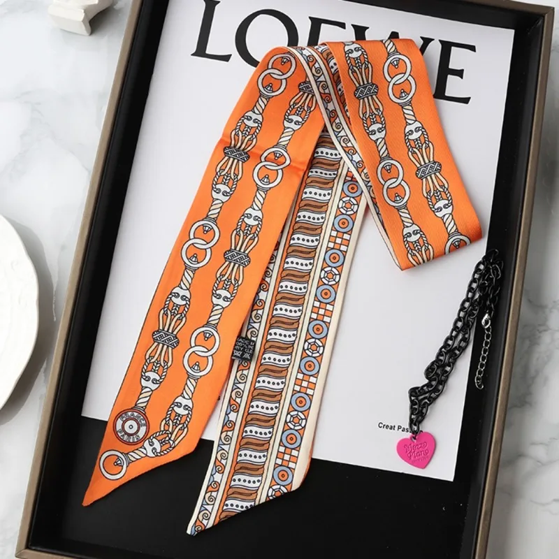 Fashion Skinny Silk Scarf for  - огляд і ціна Silk Tie Woven