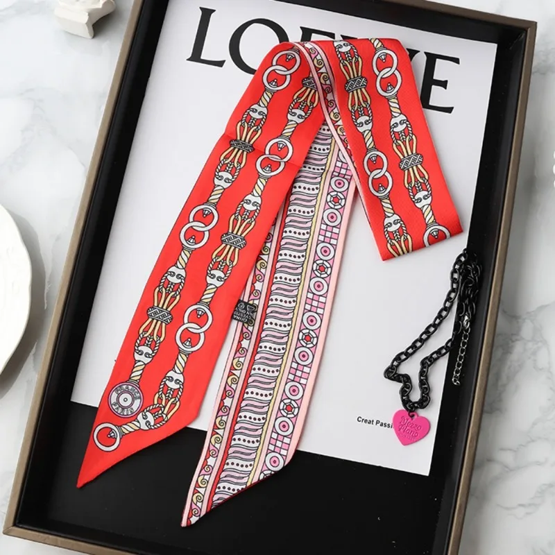 Fashion Skinny Silk Scarf for  - огляд і ціна Silk Tie Woven