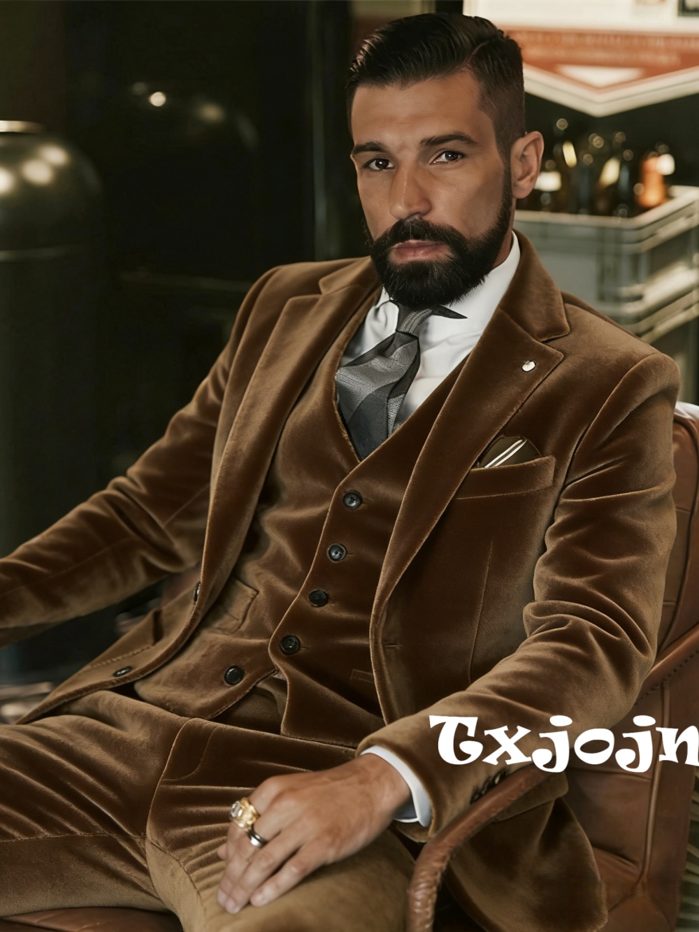 Men's Velvet Suits 3 Pieces Da - огляд і ціна Men Formal Wear For Wedding