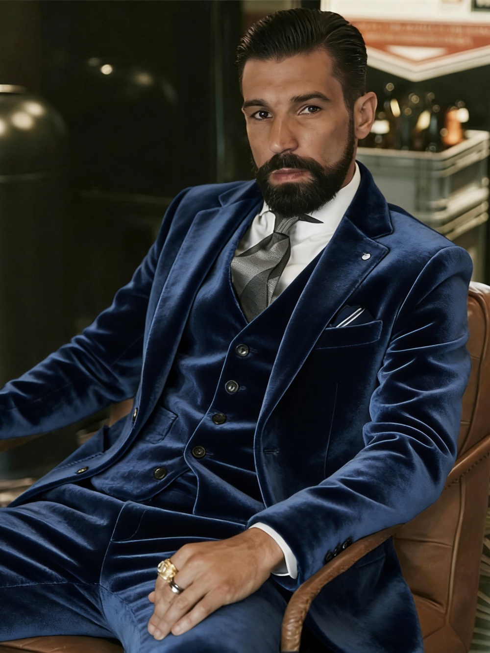 Men's Velvet Suits 3 Pieces Da - огляд і ціна Men Formal Wear For Wedding