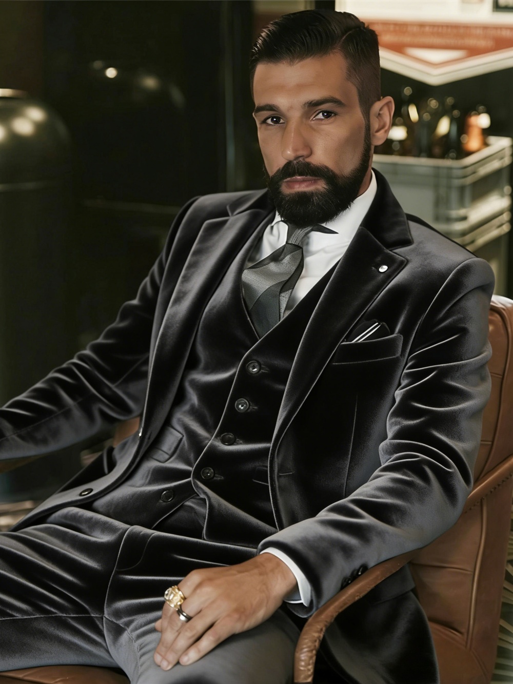 Men's Velvet Suits 3 Pieces Da - огляд і ціна Men Formal Wear For Wedding